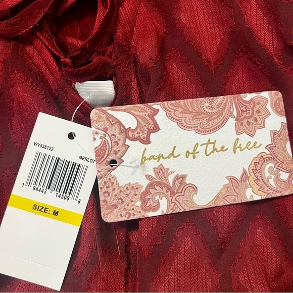 NWT! Band of Gypsies Band of the Free Merlot Lila Midi Slip Dress. Size Medium. - Picture 10 of 14